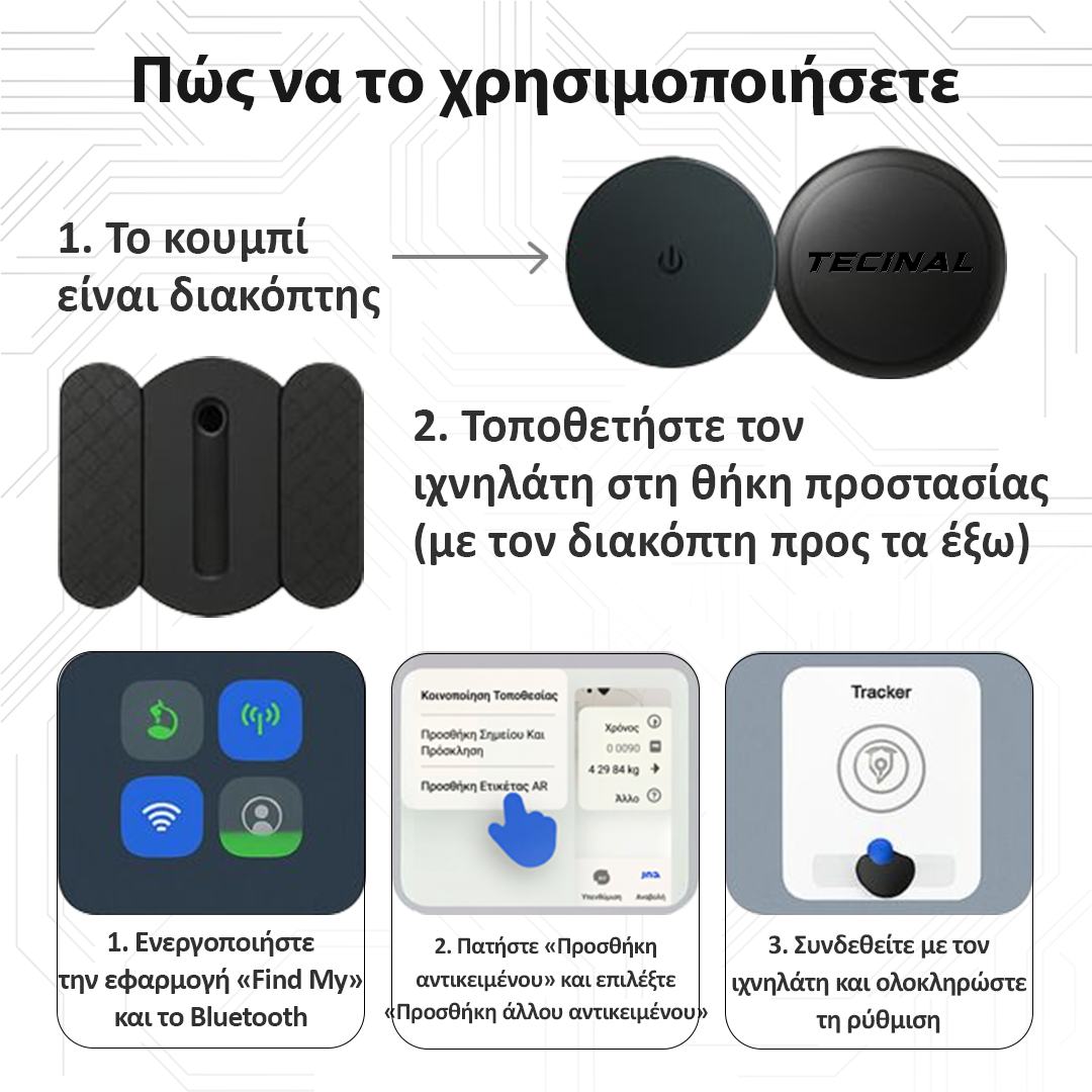 Tecinal™ Μαγνητικό GPS Tracker